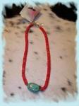 red bamboocoral & turq