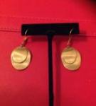 Brass Oval Earrings